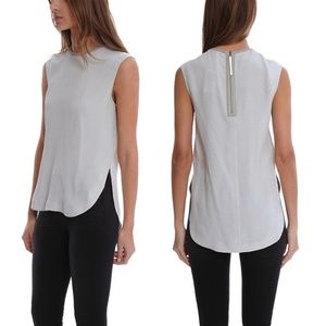 HELMUT LANG Silk Tank Sz M "Luxury Quality" Gray